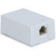 Surface Mount Box Keystone Jack with CAT5e in 8P8C for EZ® - White IC625S51WH Surface Mount Box Keystone Jack with CAT5e in 8P8C for EZ® - White IC625S51WH